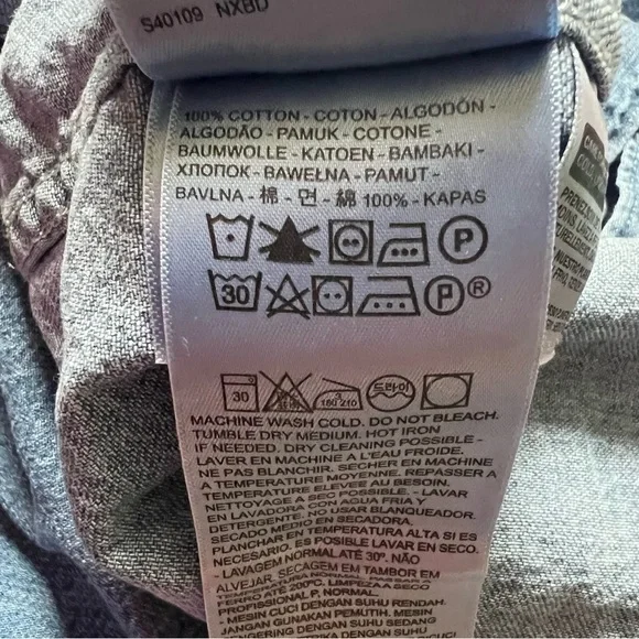 Levi’s Denim Mini Dress Size Large Button Front Tiered Sleeveless Blue - Picture 12 of 13